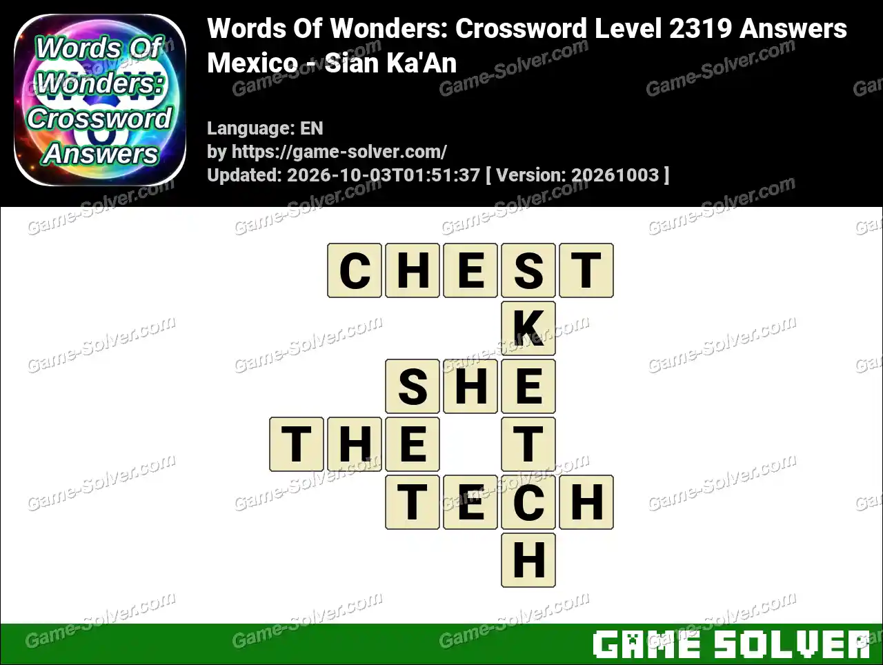 Words Of Wonders: Crossword Level 2319 Answers – Mexico – Sian Ka’An